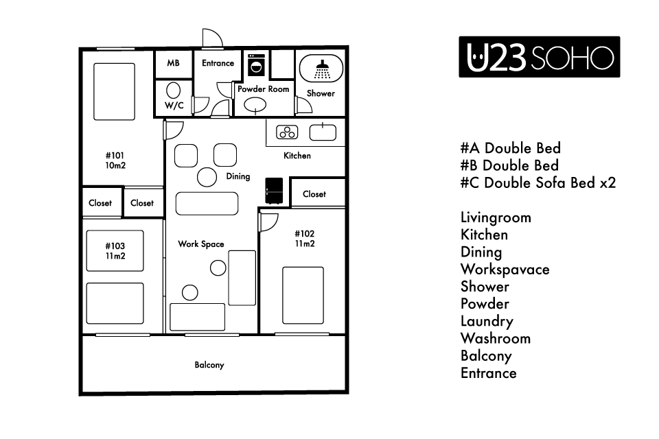 U23 SOHO Floor Plan U23 House