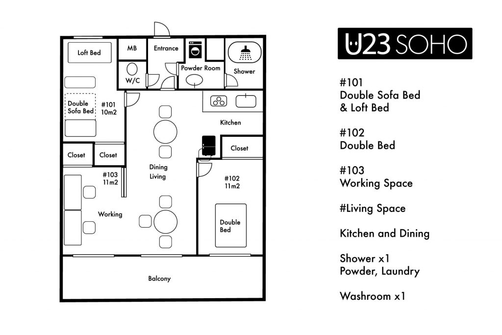 U23 SOHO Floor Plan U23 House